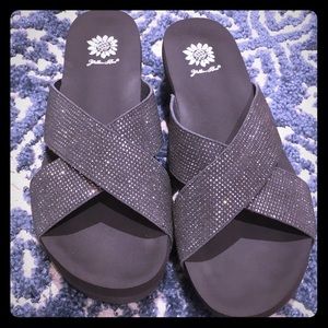 Yellow Box Gray Sparkle Sandals